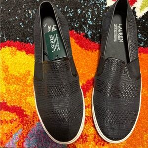 Ralph Lauren Black Slip-On Women Shoes